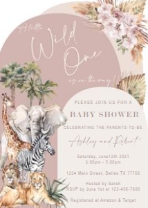 Boho Dusty pink Safari full set design preview