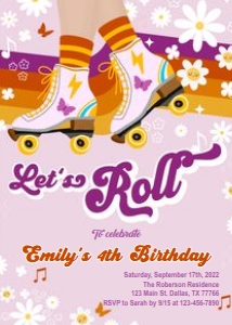 Invitation: Let's roll Birthday Invitation 11