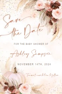 Complete Party Bundle - Pampas Grass Fall Baby Shower design preview