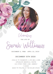 Flora Funeral Invitation: Flora Funeral Invitation