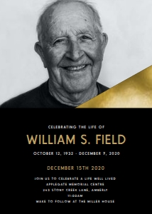 Modern Minimal Funeral Invitation: Modern Minimal Funeral Invitation