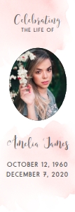 Blush Funeral Bookmark: Blush Funeral Bookmark