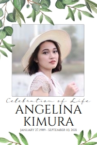 Timeless Green Funeral Welcome Sign: Timeless Green Funeral Welcome Sign