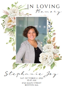 Vintage Floral Frame Funeral Invitation: Vintage Floral Frame Invitation