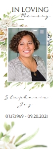 Vintage Floral Frame Funeral Bookmark: Vintage Floral Frame Bookmark