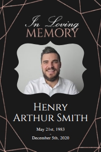 Geometric Elegance Funeral Welcome Sign: Geometric Elegance Funeral Welcome Sign