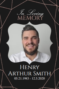Geometric Elegance Funeral Prayer Card: Geometric Elegance Prayer Card