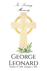 Celtic Cross Funeral Welcome Sign: Celtic Cross Funeral Welcome Sign