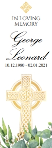 Celtic Cross Funeral Bookmark: Celtic Cross Bookmark