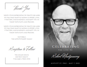 Portrait Photo Funeral Program (4 pages): Portrait Photo Funeral Program (4 pages)