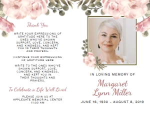 Serenity Funeral Program (8 pages): Serenity Funeral Program (8 pages)