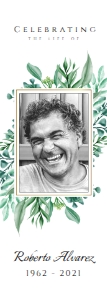 Gold Framed Photo Funeral Bookmark: Gold Framed Photo Funeral Bookmark