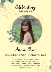 Soft Light Funeral Invitation: Soft Light Funeral Invitation