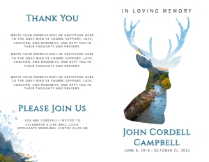 Deer Creek Funeral Program (4 pages): Deer Creek Funeral Program (4 pages)
