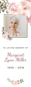 Serenity Funeral Bookmark: Serenity Funeral Bookmark