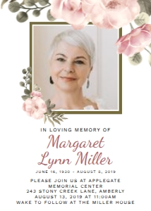 Serenity Funeral Invitation: Serenity Funeral Invitation