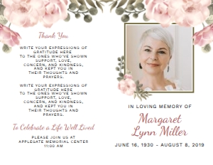 Serenity Funeral Program (4 pages): Serenity Funeral Program (4 pages)