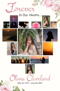In Our Hearts Funeral Memory Board: In Our Hearts Funeral Memory Board