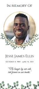Golden Frame Simple One Page Funeral Program Template: Golden Frame Simple One Page Funeral Program Template
