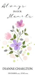 Soft Purple Floral Simple One Page Funeral Program Template: Soft Purple Floral Simple One Page Funeral Program Template