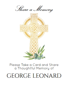Celtic Cross Share a Memory Instructions Funeral Template: Celtic Cross Funeral Memory Card Template