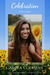 Sunflower Fields Funeral Welcome Sign: Sunflower Fields Funeral Welcome Sign