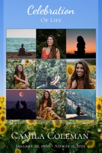 Sunflower Fields Life Celebration Memory Board: Sunflower Fields Life Celebration Memory Board