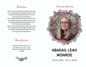 Vintage Framed Funeral Program (8 page): Vintage Framed Funeral Program Template (8 pages)