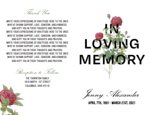 In Loving Memory Funeral Program Template: In Loving Memory Funeral Program Template