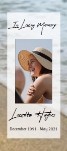 Oceanfront Simple One Page Funeral Program: Oceanfront Simple One Page Funeral Program