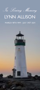 Lighthouse Simple One Page Funeral Program: Lighthouse Simple One Page Funeral Program