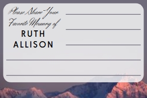 Mountain View Share a Memory Funeral Card Template: Mountain View Funeral Memory Card (and Instructions) Template