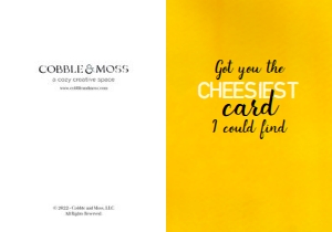 Cheesiest Card design preview
