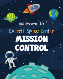 Space Party 8x10" Sign Template design preview