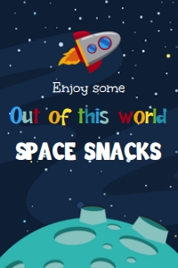 Space Birthday 4x6" Signs design preview