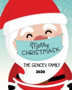 Merry Christmask Wine Label Set design preview