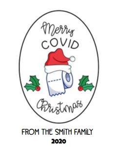 Merry COVID Christmas Wine Labels Set design preview