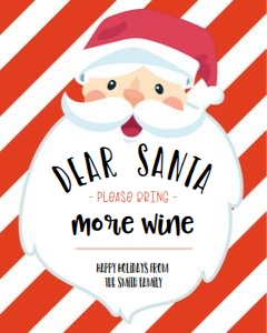 Santa Christmas Wine Labels design preview