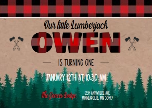 Lumberjack Invite design preview