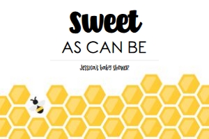 Bee Baby Shower Backdrop design preview