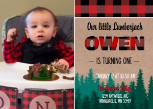 Lumberjack Invite - Photo: Lumberjack Photo Invite