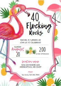 Flamingo Invite design preview