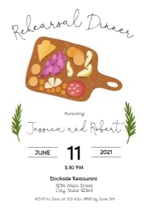 Rehearsal Dinner Invite design preview