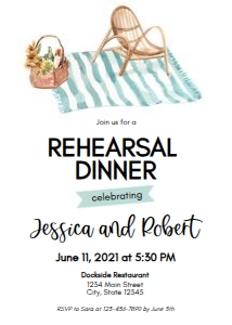 Picnic Basket Rehearsal Dinner Invite design preview