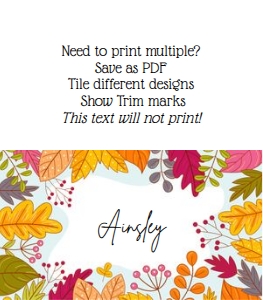 Fall Leaves Tent Cards design preview