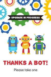 Robot 4x6" Signs design preview