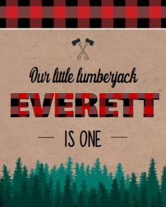 Lumberjack 8x10" Sign Template design preview