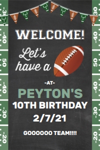 Football Welcome Sign design preview