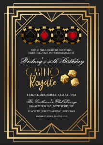 Casino Night Invitation 1 design preview
