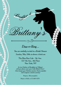 Breakfast at Tiffany's Fork Invitation design preview